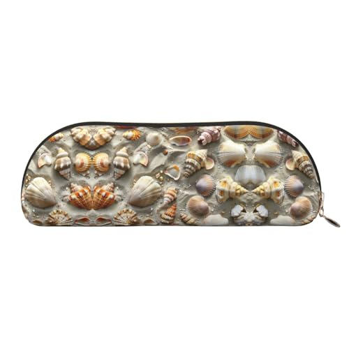 JEJEA Federmäppchen aus Leder mit Sanddruck, mit Reißverschluss, Federmäppchen, Federmäppchen, Make-up-Kosmetiktasche, gold, Einheitsgröße, Kulturbeutel von JEJEA