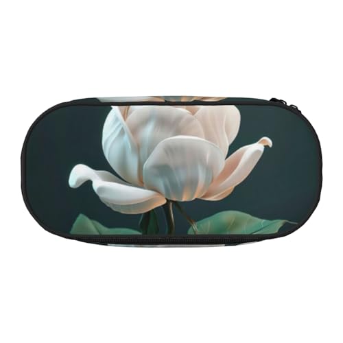 JEJEA Federmäppchen mit 3D-Blumendruck, großes Fassungsvermögen, große Aufbewahrung, hohe Kapazität, Beutelhalter, Organizer, Schwarz , Einheitsgröße, Taschen-Organizer von JEJEA