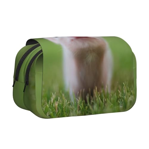 JEJEA Federmäppchen mit Babyschwein-Aufdruck, Federmäppchen, Halter für Bleistifte, Make-up, Mehrzweck-Organizer-Box für Erwachsene, Schwarz , Einheitsgröße, Kulturbeutel von JEJEA