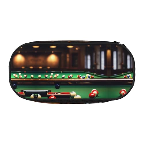 JEJEA Federmäppchen mit Billard-Druck, großes Fassungsvermögen, große Aufbewahrung, hohe Kapazität, Beutelhalter, Organizer, Schwarz , Einheitsgröße, Taschen-Organizer von JEJEA