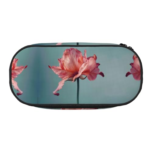 JEJEA Federmäppchen mit Blumendruck, großes Fassungsvermögen, große Aufbewahrung, hohe Kapazität, Beutelhalter, Organizer, Schwarz , Einheitsgröße, Taschen-Organizer von JEJEA