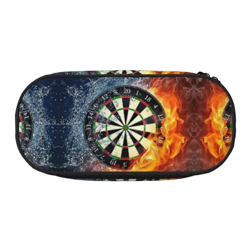 JEJEA Federmäppchen mit Dartscheiben-Aufdruck, großes Fassungsvermögen, große Aufbewahrung, hohe Kapazität, Beutelhalter, Organizer, Schwarz , Einheitsgröße, Taschen-Organizer von JEJEA