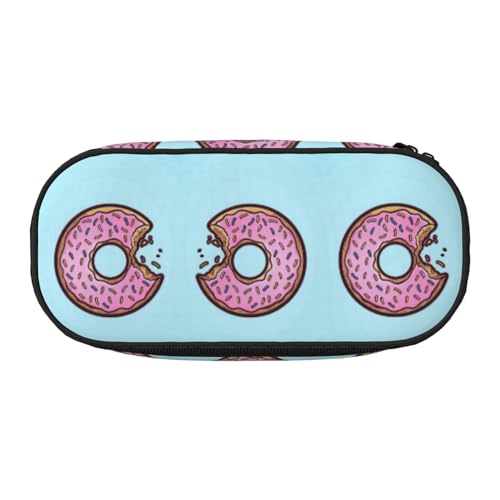 JEJEA Federmäppchen mit Donut-Aufdruck, großes Fassungsvermögen, große Aufbewahrung, hohe Kapazität, Beutelhalter, Organizer, Schwarz , Einheitsgröße, Taschen-Organizer von JEJEA