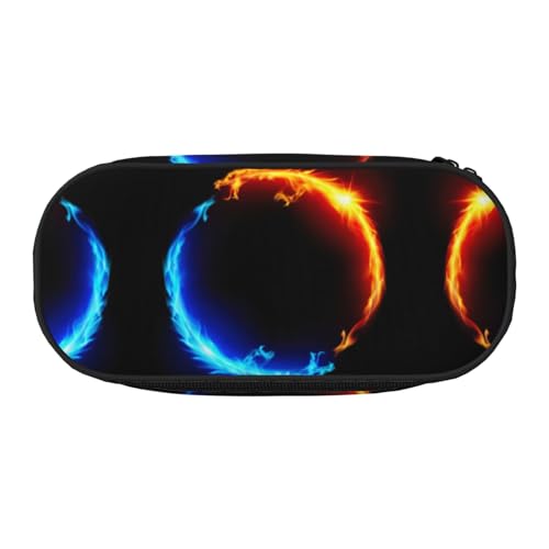 JEJEA Federmäppchen mit Drachenmotiv, großes Fassungsvermögen, große Aufbewahrung, hohe Kapazität, Beutel, Organizer, Schwarz , Einheitsgröße, Taschen-Organizer von JEJEA