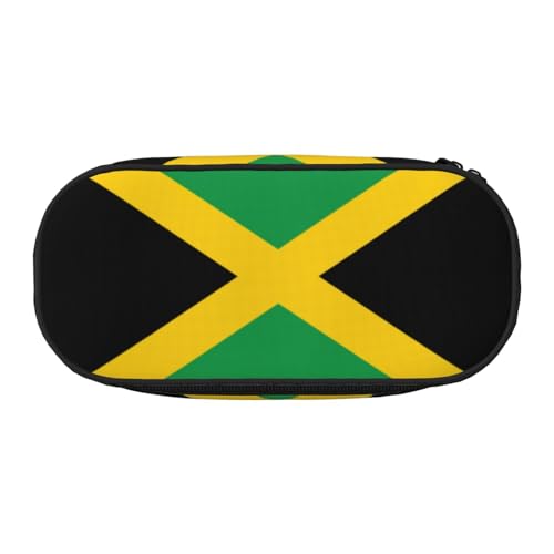 JEJEA Federmäppchen mit Flagge von Jamaika, großes Fassungsvermögen, großes Fassungsvermögen, Tasche, Schwarz , Einheitsgröße, Taschen-Organizer von JEJEA