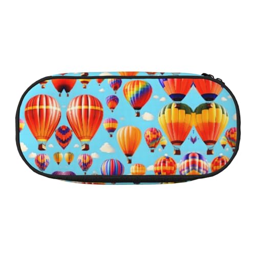 JEJEA Federmäppchen mit Heißluftballon-Aufdruck, große Kapazität, große Aufbewahrung, hohe Kapazität, Beutelhalter, Organizer, Schwarz , Einheitsgröße, Taschen-Organizer von JEJEA