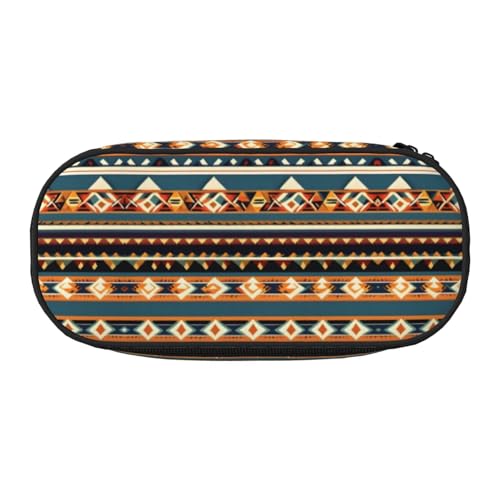 JEJEA Federmäppchen mit Indianer-Muster, großes Fassungsvermögen, große Aufbewahrung, hohe Kapazität, Beutelhalter, Organizer, Schwarz , Einheitsgröße, Taschen-Organizer von JEJEA