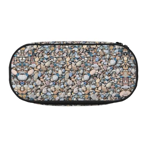 JEJEA Federmäppchen mit Kieselstein-Muster, großes Fassungsvermögen, große Aufbewahrung, hohe Kapazität, Beutel, Beutel, Organizer, Schwarz , Einheitsgröße, Taschen-Organizer von JEJEA