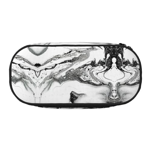 JEJEA Federmäppchen mit Marmordruck, großes Fassungsvermögen, große Aufbewahrung, hohe Kapazität, Beutel, Organizer, Schwarz und Weiß, Schwarz , Einheitsgröße, Taschen-Organizer von JEJEA