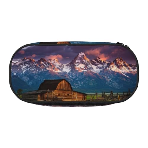 JEJEA Federmäppchen mit Nationalpark-Aufdruck, großes Fassungsvermögen, große Aufbewahrung, hohe Kapazität, Beutelhalter, Organizer, Schwarz , Einheitsgröße, Taschen-Organizer von JEJEA