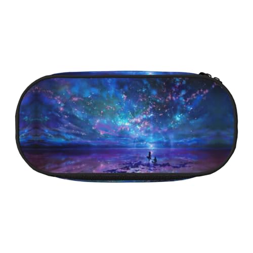 JEJEA Federmäppchen mit Nordlichter-Aufdruck, großes Fassungsvermögen, große Aufbewahrung, hohe Kapazität, Beutelhalter, Organizer, Schwarz , Einheitsgröße, Taschen-Organizer von JEJEA