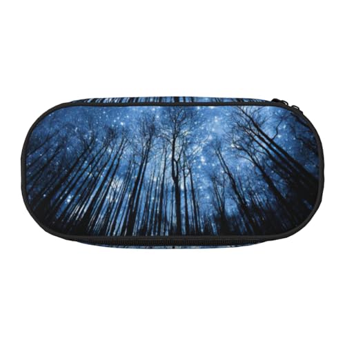 JEJEA Federmäppchen mit Sternenhimmel-Aufdruck, großes Fassungsvermögen, große Aufbewahrung, hohe Kapazität, Beutelhalter, Organizer, Schwarz , Einheitsgröße, Taschen-Organizer von JEJEA