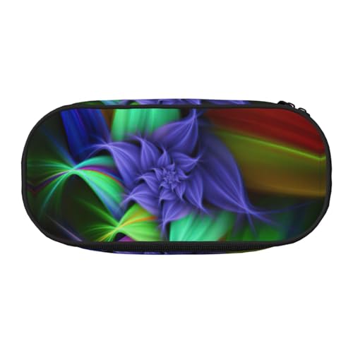 JEJEA Federmäppchen mit abstraktem Blumendruck, großes Fassungsvermögen, große Aufbewahrung, hohe Kapazität, Beutelhalter, Organizer, Schwarz , Einheitsgröße, Taschen-Organizer von JEJEA