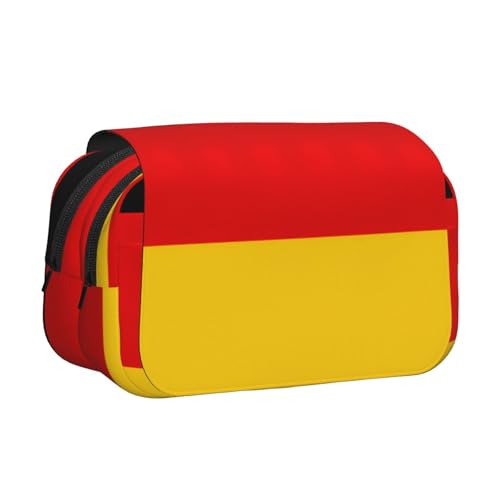 JEJEA Federmäppchen mit deutscher Flagge, Federmäppchen, Halter für Bleistifte, Make-up, Mehrzweck-Organizer-Box für Erwachsene, Schwarz , Einheitsgröße, Kulturbeutel von JEJEA
