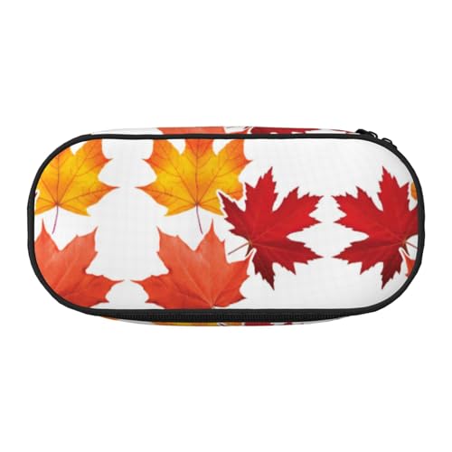 JEJEA Federmäppchen mit großem Fassungsvermögen, große Aufbewahrung, hohe Kapazität, Beutel, Organizer, Motiv: Herbstblätter, Schwarz , Einheitsgröße, Taschen-Organizer von JEJEA