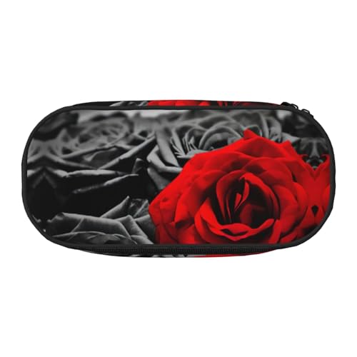 JEJEA Federmäppchen mit großem Fassungsvermögen, großes Fassungsvermögen, große Kapazität, Tasche, Tasche, Organizer, Schwarz / Weiß / Rot, Schwarz , Einheitsgröße, Taschen-Organizer von JEJEA