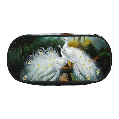 JEJEA Federmäppchen mit großem Fassungsvermögen, großes Fassungsvermögen, großes Fassungsvermögen, weiße Tasche mit großem Fassungsvermögen, Schwarz , Einheitsgröße, Taschen-Organizer von JEJEA