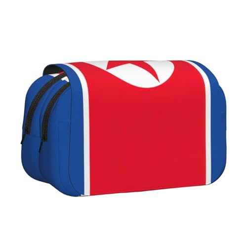 JEJEA Federmäppchen mit koreanischer Flagge, für Bleistifte, Make-up, Mehrzweck-Organizer-Box für Erwachsene, Schwarz , Einheitsgröße, Kulturbeutel von JEJEA