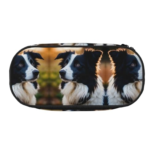 JEJEA Federmäppchen mit niedlichem Hundeaufdruck, großes Fassungsvermögen, große Aufbewahrung, hohe Kapazität, Beutelhalter, Organizer, Schwarz , Einheitsgröße, Taschen-Organizer von JEJEA