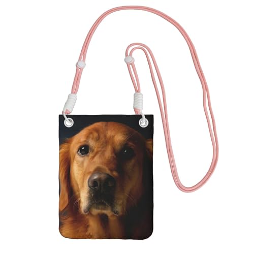 JEJEA Golden Retriever1 Crossbody-Tasche für Damen und Herren, verstellbarer Riemen, Handygeldbörse, für Reisen und Einkaufen, rose, Einheitsgröße JEJEA Golden Retriever1 Crossbody-Tasche für Damen und Herren, verstellbarer Riemen, Handygeldbörse, für Reisen und Einkaufen, rose, Einheitsgröße von JEJEA