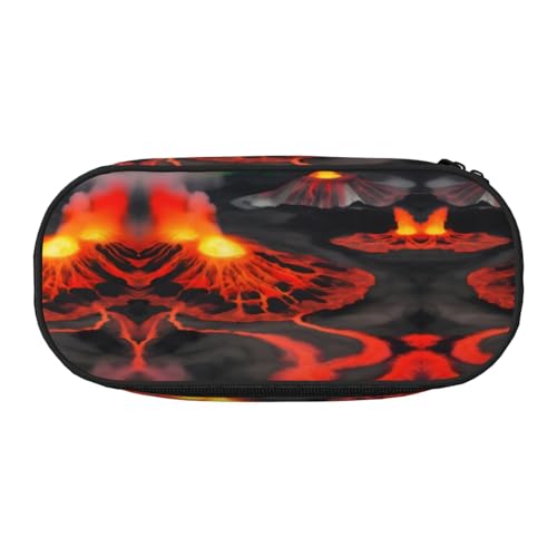 JEJEA Kilauea Federmäppchen, Motiv: Vulkane, großes Fassungsvermögen, große Aufbewahrung, hohe Kapazität, Beutelhalter, Organizer, Schwarz , Einheitsgröße, Taschen-Organizer von JEJEA
