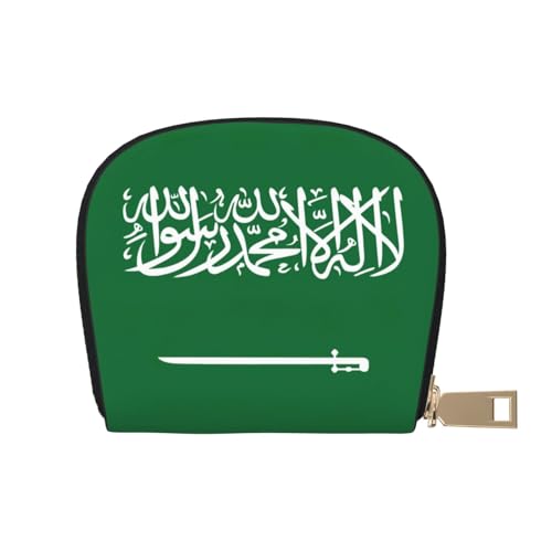 JEJEA Kreditkartenetui mit Aufdruck "Flagge von Saudi-Arabien", kleines Kartenetui mit Reißverschluss, Leder-Kartenhalter, weiß, Einheitsgröße JEJEA Kreditkartenetui mit Aufdruck "Flagge von Saudi-Arabien", kleines Kartenetui mit Reißverschluss, Leder-Kartenhalter, weiß, Einheitsgröße von JEJEA