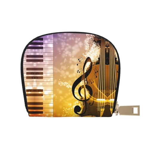 JEJEA Kreditkartenetui mit Klavier-/Violinen-Motiv, kleiner Kartenhalter mit Reißverschluss, Leder-Kartenhalter, weiß, Einheitsgröße JEJEA Kreditkartenetui mit Klavier-/Violinen-Motiv, kleiner Kartenhalter mit Reißverschluss, Leder-Kartenhalter, weiß, Einheitsgröße von JEJEA