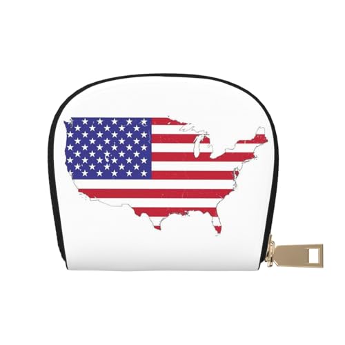 JEJEA Kreditkartenetui mit USA-Flagge, kleiner Kartenhalter mit Reißverschluss, Leder-Kartenhalter, weiß, Einheitsgröße JEJEA Kreditkartenetui mit USA-Flagge, kleiner Kartenhalter mit Reißverschluss, Leder-Kartenhalter, weiß, Einheitsgröße von JEJEA