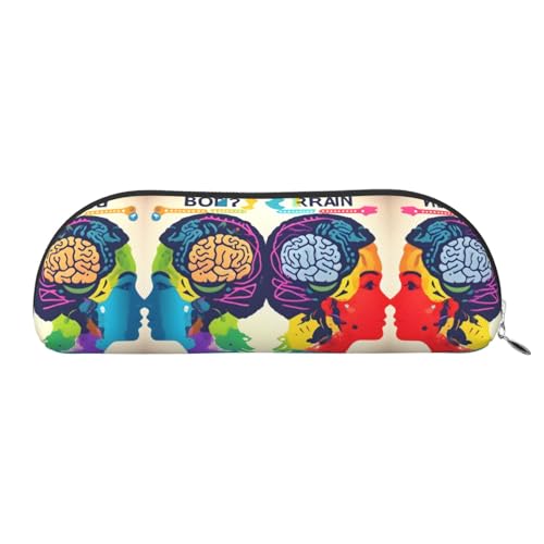 JEJEA Leder-Federmäppchen mit Reißverschluss, Federmäppchen, Federmäppchen, Stiftetasche, Make-up-Kosmetiktasche, silber, Einheitsgröße, Kulturbeutel von JEJEA