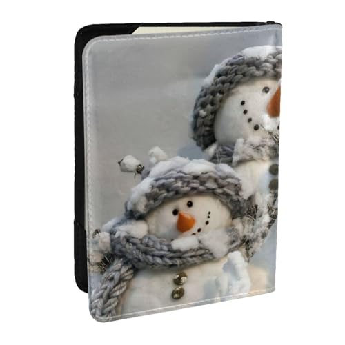JEJEA Reise-Organizer mit Schneemann-Motiv, Kreditkartenetui, Reisepasshülle, Brieftasche, für Reisen, Schwarz , Einheitsgröße von JEJEA