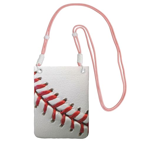 JEJEA Sportball-Umhängetasche mit Baseball-Druck, für Damen und Herren, verstellbarer Riemen, Handygeldbörse, für Reisen und Einkaufen, rose, Einheitsgröße JEJEA Sportball-Umhängetasche mit Baseball-Druck, für Damen und Herren, verstellbarer Riemen, Handygeldbörse, für Reisen und Einkaufen, rose, Einheitsgröße von JEJEA