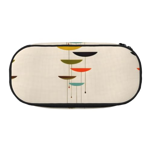 JEJEA Stifteetui mit großem Fassungsvermögen, Motiv: Mitte des Jahrhunderts in Tropfenform, große Aufbewahrung, hohe Kapazität, Beutelhalter, Organizer, Schwarz , Einheitsgröße, Taschen-Organizer von JEJEA