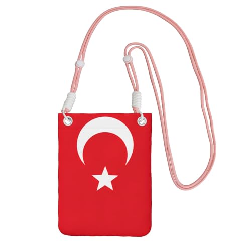 JEJEA Umhängetasche für Damen und Herren, Motiv: Flagge der Türkei, verstellbarer Riemen, für Reisen, Einkaufen, rose, Einheitsgröße JEJEA Umhängetasche für Damen und Herren, Motiv: Flagge der Türkei, verstellbarer Riemen, für Reisen, Einkaufen, rose, Einheitsgröße von JEJEA