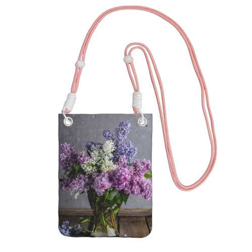 JEJEA Umhängetasche für Damen und Herren, mit verstellbarem Riemen, für Reisen, Einkaufen, Lila, rose, Einheitsgröße JEJEA Umhängetasche für Damen und Herren, mit verstellbarem Riemen, für Reisen, Einkaufen, Lila, rose, Einheitsgröße von JEJEA