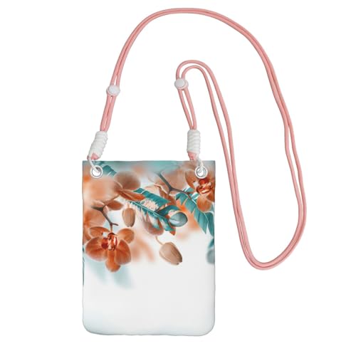 JEJEA Umhängetasche für Damen und Herren, verstellbarer Riemen, für Reisen, Einkaufen, Blaugrün und Orange, rose, Einheitsgröße JEJEA Umhängetasche für Damen und Herren, verstellbarer Riemen, für Reisen, Einkaufen, Blaugrün und Orange, rose, Einheitsgröße von JEJEA
