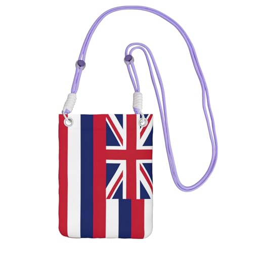 JEJEA Umhängetasche mit Hawaii-Flagge, für Damen und Herren, verstellbarer Riemen, für Reisen, Einkaufen, violett, Einheitsgröße JEJEA Umhängetasche mit Hawaii-Flagge, für Damen und Herren, verstellbarer Riemen, für Reisen, Einkaufen, violett, Einheitsgröße von JEJEA