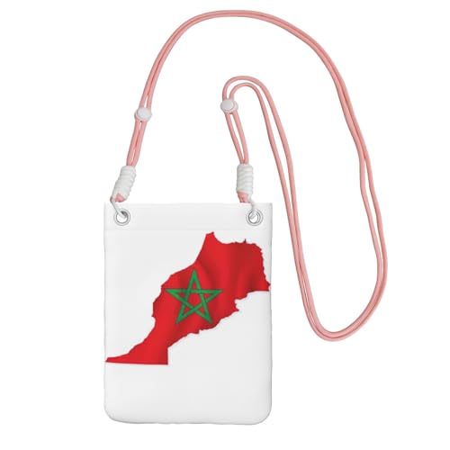 JEJEA Umhängetasche mit Marokko-Flagge, für Damen und Herren, verstellbarer Riemen, für Reisen, Einkaufen, rose, Einheitsgröße JEJEA Umhängetasche mit Marokko-Flagge, für Damen und Herren, verstellbarer Riemen, für Reisen, Einkaufen, rose, Einheitsgröße von JEJEA