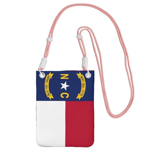 JEJEA Umhängetasche mit Nord-Carolina-Flagge, für Damen und Herren, verstellbarer Riemen, für Reisen, Einkaufen, rose, Einheitsgröße JEJEA Umhängetasche mit Nord-Carolina-Flagge, für Damen und Herren, verstellbarer Riemen, für Reisen, Einkaufen, rose, Einheitsgröße von JEJEA