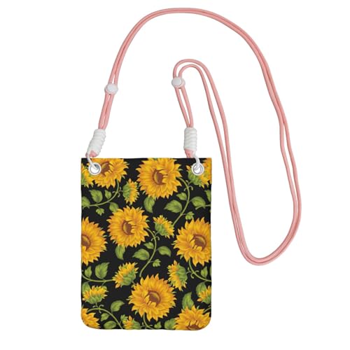 JEJEA Umhängetasche mit Sonnenblumenmuster, für Damen und Herren, verstellbarer Riemen, für Reisen, Einkaufen, rose, Einheitsgröße JEJEA Umhängetasche mit Sonnenblumenmuster, für Damen und Herren, verstellbarer Riemen, für Reisen, Einkaufen, rose, Einheitsgröße von JEJEA