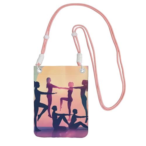 JEJEA Umhängetasche mit Turn-Spiel-Druck, für Damen und Herren, verstellbarer Riemen, Handygeldbörse, für Reisen und Einkaufen, rose, Einheitsgröße JEJEA Umhängetasche mit Turn-Spiel-Druck, für Damen und Herren, verstellbarer Riemen, Handygeldbörse, für Reisen und Einkaufen, rose, Einheitsgröße von JEJEA