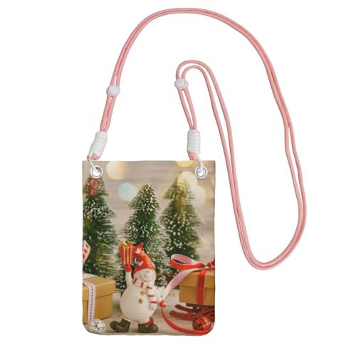 JEJEA Umhängetasche mit Weihnachtsbaum- und Sternen-Druck, für Damen und Herren, verstellbarer Riemen, Handygeldbörse, für Reisen und Einkaufen, rose, Einheitsgröße JEJEA Umhängetasche mit Weihnachtsbaum- und Sternen-Druck, für Damen und Herren, verstellbarer Riemen, Handygeldbörse, für Reisen und Einkaufen, rose, Einheitsgröße von JEJEA