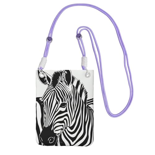 JEJEA Umhängetasche mit Zebra-Druck, für Damen und Herren, verstellbarer Riemen, für Reisen, Einkaufen, violett, Einheitsgröße JEJEA Umhängetasche mit Zebra-Druck, für Damen und Herren, verstellbarer Riemen, für Reisen, Einkaufen, violett, Einheitsgröße von JEJEA