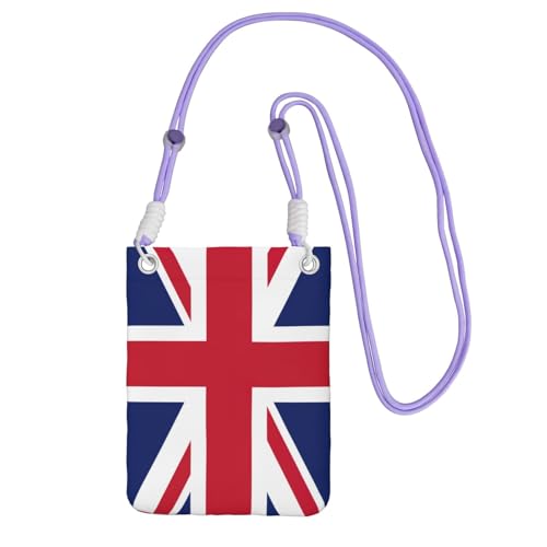 JEJEA Umhängetasche mit britischer Flagge, für Damen und Herren, verstellbarer Riemen, für Reisen, Einkaufen, violett, Einheitsgröße JEJEA Umhängetasche mit britischer Flagge, für Damen und Herren, verstellbarer Riemen, für Reisen, Einkaufen, violett, Einheitsgröße von JEJEA