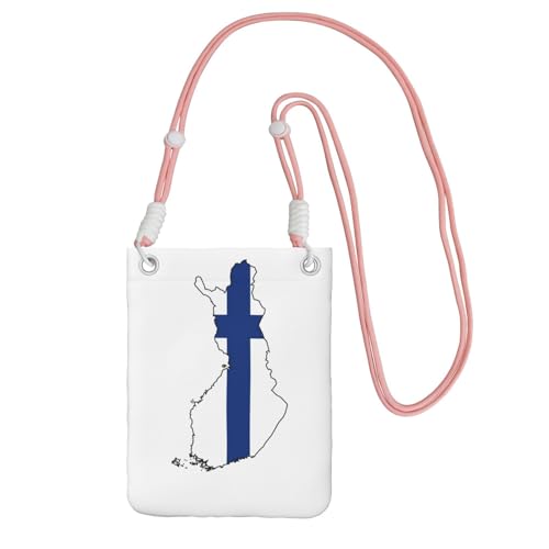 JEJEA Umhängetasche mit finnischer Flagge, für Damen und Herren, verstellbarer Riemen, für Reisen, Einkaufen, rose, Einheitsgröße JEJEA Umhängetasche mit finnischer Flagge, für Damen und Herren, verstellbarer Riemen, für Reisen, Einkaufen, rose, Einheitsgröße von JEJEA