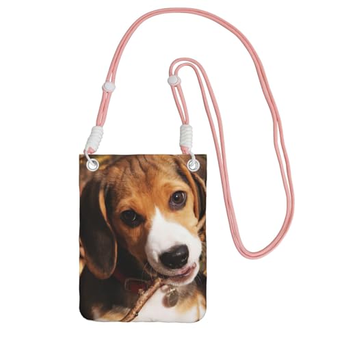 JEJEA Umhängetasche mit niedlichem Beagle-Druck, für Damen und Herren, verstellbarer Riemen, für Reisen, Einkaufen, rose, Einheitsgröße JEJEA Umhängetasche mit niedlichem Beagle-Druck, für Damen und Herren, verstellbarer Riemen, für Reisen, Einkaufen, rose, Einheitsgröße von JEJEA