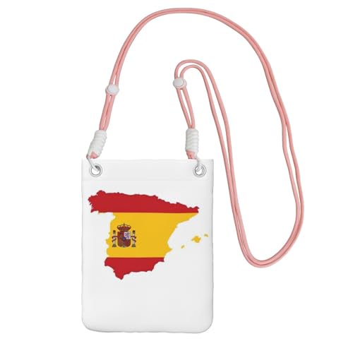 JEJEA Umhängetasche mit spanischer Flagge, für Damen und Herren, verstellbarer Riemen, für Reisen, Einkaufen, rose, Einheitsgröße JEJEA Umhängetasche mit spanischer Flagge, für Damen und Herren, verstellbarer Riemen, für Reisen, Einkaufen, rose, Einheitsgröße von JEJEA