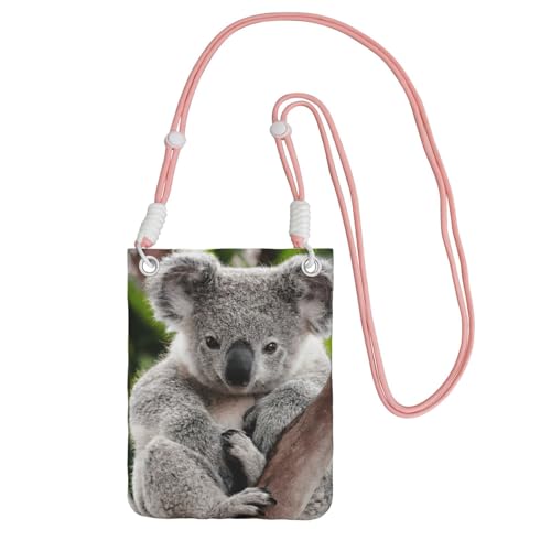 JEJEA Umhängetasche mit süßem Koala-Druck, für Damen und Herren, verstellbarer Riemen, für Reisen, Einkaufen, rose, Einheitsgröße JEJEA Umhängetasche mit süßem Koala-Druck, für Damen und Herren, verstellbarer Riemen, für Reisen, Einkaufen, rose, Einheitsgröße von JEJEA