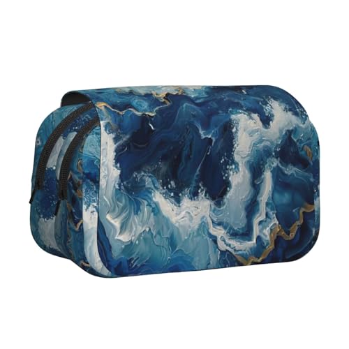 JEJEA Within The Tides Federmäppchen mit Aufdruck für Bleistifte, Make-up, Mehrzweck-Organizer-Box für Erwachsene, Schwarz , Einheitsgröße, Kulturbeutel von JEJEA