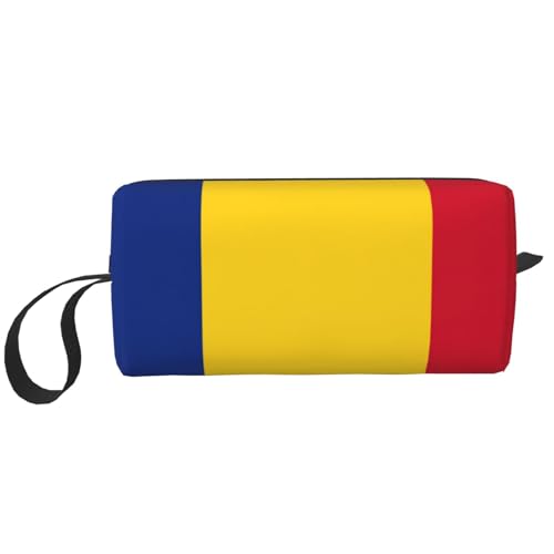 Make-up-Tasche, Motiv: Flagge von Rumänien, langlebige Kosmetiktasche, Make-up, Reisetasche, wichtige Geschenke für Damen und Herren, weiß, Einheitsgröße von JEJEA