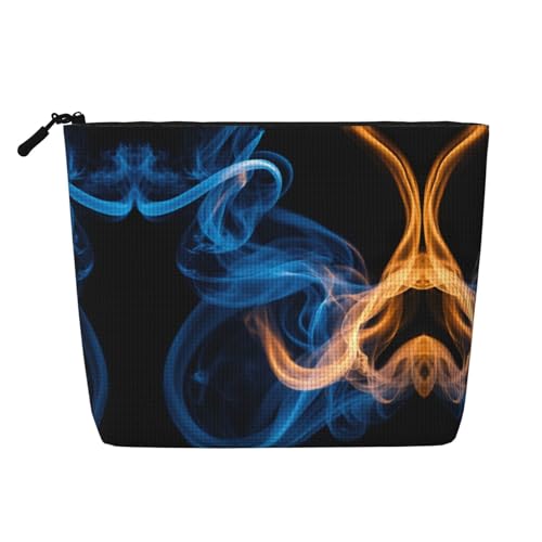 Make-up-Tasche, Reise-Kulturbeutel, Reise-Make-up-Tasche, tragbarer Make-up-Organizer für Damen, Blau, Schwarz , Einheitsgröße von JEJEA